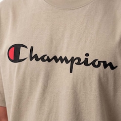 Camiseta Champion Logo Script INK | Dark Khaki - Masculina - Foto 2
