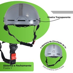 Capacete Bicicleta elétrica E-bike o Rava coquinho com viseira - Foto 2