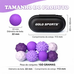 Kit Bolas Sensoriais Magnéticas Gold Sports Silicone com 8 Peças - Foto 2