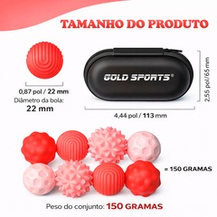 Kit Bolas Sensoriais Magnéticas Gold Sports Silicone com 8 Peças - Foto 2