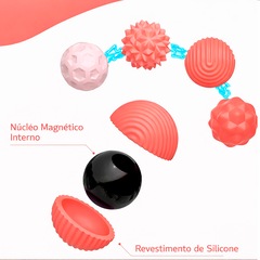Kit Bolas Sensoriais Magnéticas Gold Sports Silicone com 8 Peças - Foto 3