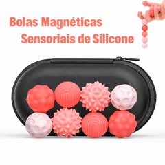 Kit Bolas Sensoriais Magnéticas Gold Sports Silicone com 8 Peças - Foto 4