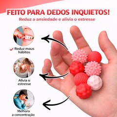 Kit Bolas Sensoriais Magnéticas Gold Sports Silicone com 8 Peças - Foto 6