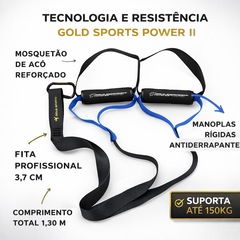 Fita De Resistência e Treinamento Suspenso Gold Sports Powrer II - 150 Kgs - Foto 2