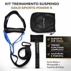 Fita De Resistência e Treinamento Suspenso Gold Sports Powrer II - 150 Kgs - Foto 3