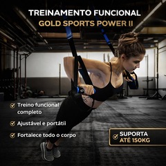 Fita De Resistência e Treinamento Suspenso Gold Sports Powrer II - 150 Kgs - Foto 5