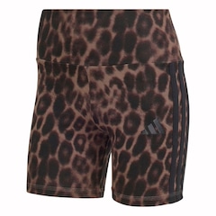 Shorts adidas Essentials Leopard Print Biker - Feminino - Foto 3
