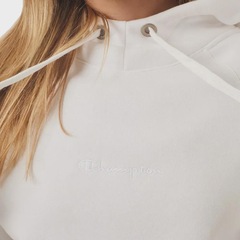 Moletom Canguru Champion Hoodie Raglan Mini Script Feminino - Foto 3