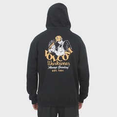 Moletom Volcom Canguru Grindit - Masculino - Foto 4