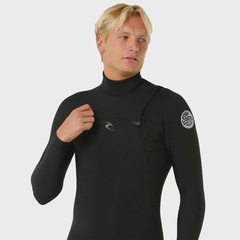 Long John Rip Curl Dawn Patrol Chest Zip Black Masculino  - 2/2mm - Foto 5