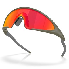 Óculos de Sol Unissex Oakley Ellipse Latitude Matte Moss Prizm Ruby - Foto 4