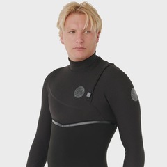 Long John Rip Curl E-Bomb Zip Free Black Masculino  - 2/2 mm - Foto 3