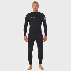 Long John Rip Curl Trad Masculino Back Zip Black - 3/2mm - Foto 1