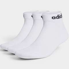 Kit Meias com 3 Pares adidas Linear Cano Médio - Foto 1