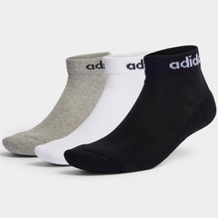 Kit Meias com 3 Pares adidas Linear Cano Médio - Foto 1