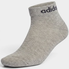 Kit Meias com 3 Pares adidas Linear Cano Médio - Foto 3