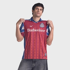 Camisa Polo Mizuno x Budweiser Legends United 86 Masculina - Foto 4