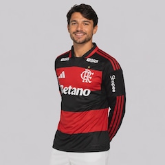 Camisa Manga Longa do Flamengo adidas Com Patrocínio I 2026 - Masculina - Foto 3