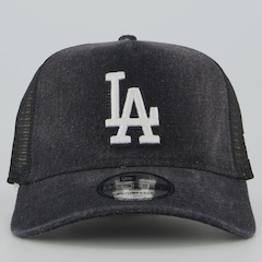 Boné Adulto New Era Los Angeles Dodgers MLB Trucker Aba Curva - Foto 2