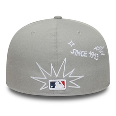 Bone New Era 59FIFTY MLB New York Yankees Scribble Masculino - Foto 4