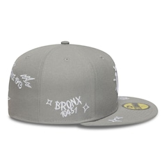 Bone New Era 59FIFTY MLB New York Yankees Scribble Masculino - Foto 6