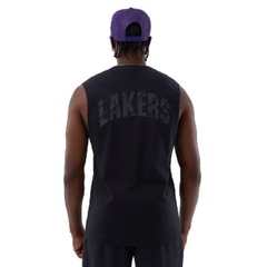 Camiseta Regata New Era Basica NBA Los Angeles Lakers New Era Masculina - Foto 5