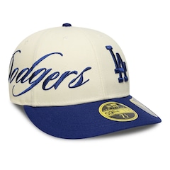 Bone New Era 59FIFTY Low Profile  MLB Los Angeles Dodgers Side Script Masculino - Foto 3