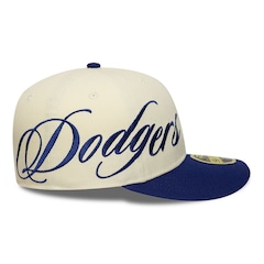 Bone New Era 59FIFTY Low Profile  MLB Los Angeles Dodgers Side Script Masculino - Foto 5