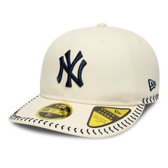 Bone New Era 59FIFTY Retro Crown MLB New York Yankees BASEBALL STICH Masculino - Foto 1