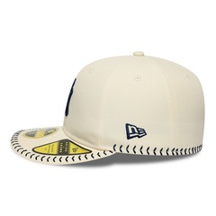 Bone New Era 59FIFTY Retro Crown MLB New York Yankees BASEBALL STICH Masculino - Foto 5