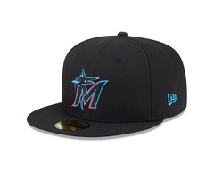 Bone New Era 59FIFTY MLB Miami Marlins Masculino - Foto 1