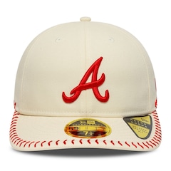 Bone New Era 59FIFTY Retro Crown MLB Atlanta Braves BASEBALL STICH Masculino - Foto 2