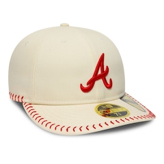 Bone New Era 59FIFTY Retro Crown MLB Atlanta Braves BASEBALL STICH Masculino - Foto 3