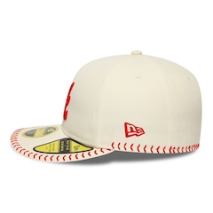 Bone New Era 59FIFTY Retro Crown MLB Atlanta Braves BASEBALL STICH Masculino - Foto 5