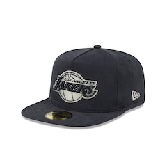 Bone New Era 59FIFTY A-Frame Los Angeles Lakers NBA Masculino - Foto 1