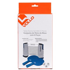 Kit de Tênis de Mesa Vollo com 2 Raquetes 3 Bolinhas e Rede Retrátil - Unissex - Foto 9