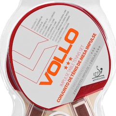 Kit Tênis de Mesa Vollo Impulse com 2 Raquetes e 3 Bolas Vollo - Foto 2
