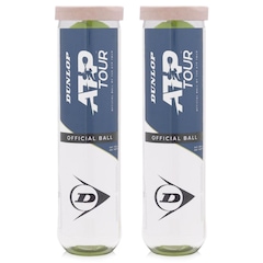 Bola de Tênis Dunlop ATP Tour All Court - Tubo Com 4 Bolas - Pack Com 2 Tubos - Foto 1
