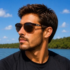 Óculos Masculino Oakley HSTN Dark Amber | Lente Prizm Tungsten - Foto 5