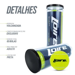 Bola de Tênis Loire com 3 Unidades - Foto 2