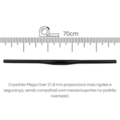 Guidão Mega Over MTB 31,8 mm x 700 mm - Foto 5