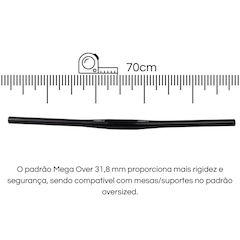 Guidão MTB Over Flat 31,8 mm x 700 mm - Foto 4