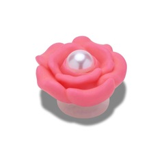 Jibbitz™ Flor Rosa Com Pérola Único - Unissex - Foto 2