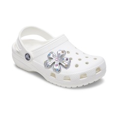 Jibbitz™ Flor Prateada Com Gemas Único - Unissex - Foto 3