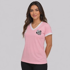 Camisa do Santos Outubro Rosa Braziline - Feminina - Foto 3