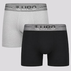 Kit de 2 Cuecas Boxer Lupo Com Elastano - Adulto - Foto 1