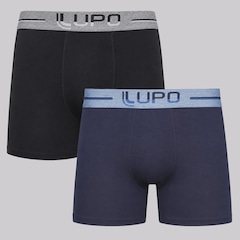 Kit de 2 Cuecas Boxer Lupo Com Elastano - Foto 1