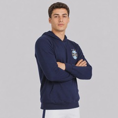 Blusão de Moletom do Grêmio Logo Escudo Canguru Futfanatics - Masculina - Foto 2