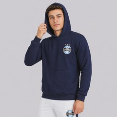 Blusão de Moletom do Grêmio Logo Escudo Canguru Futfanatics - Masculina - Foto 3