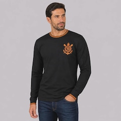 Camiseta Manga Longa do Corinthians Dry Coimbra - Masculina - Foto 2